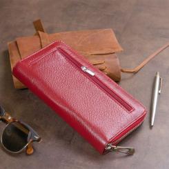 Кошелек ST Leather Из кожи женский Бордовый Фото 11