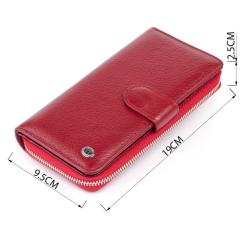 Кошелек ST Leather Из кожи женский Бордовый Фото 2