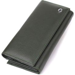 Кошелек ST Leather Из натуральной кожи Зеленый Фото