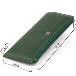 Кошелек ST Leather Из кожи унисекс Зеленый Фото 2
