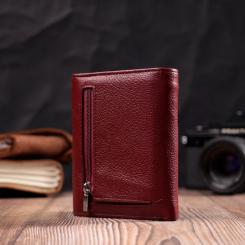 Кошелек ST Leather Кожаный с монетницей Бордовый Фото 9