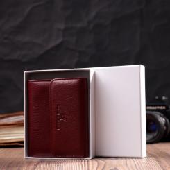 Кошелек ST Leather Кожаный с монетницей Бордовый Фото 10