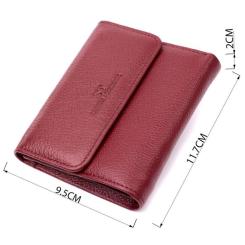 Кошелек ST Leather Кожаный с монетницей Бордовый Фото 2