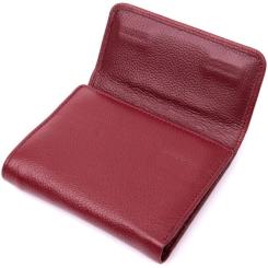 Кошелек ST Leather Кожаный с монетницей Бордовый Фото 4