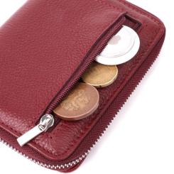 Кошелек ST Leather Из натуральной кожи Бордовый Фото 7