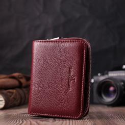 Кошелек ST Leather Из натуральной кожи Бордовый Фото 8