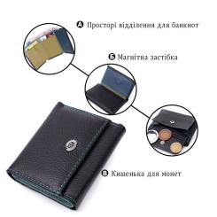Кошелек ST Leather Из натуральной кожи Черный Фото 3