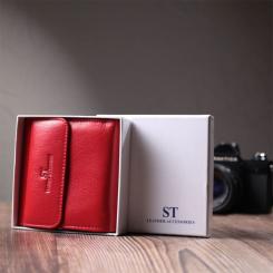 Кошелек ST Leather Из натуральной кожи Красный Фото 10