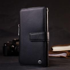 Кошелек ST Leather З натуральної шкіри Чорний Фото 8