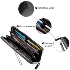 Портмоне Boston Черное Фото 3