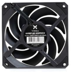 Кулер для корпуса Vinga 12027 PWM 4-pin black ОЕМ Фото 2