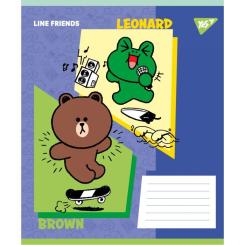 Тетрадь Yes Line Friends Funny А5 24 аркушів лінія Фото 2