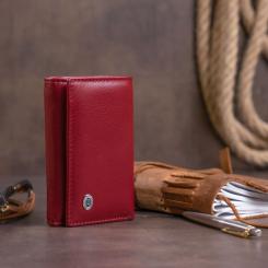 Портмоне ST Leather Из кожи Бордовое Фото 9