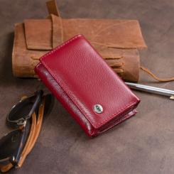 Портмоне ST Leather Из кожи Бордовое Фото 10