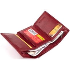 Портмоне ST Leather Из кожи Бордовое Фото 2