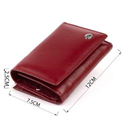 Портмоне ST Leather Из кожи Бордовое Фото 3