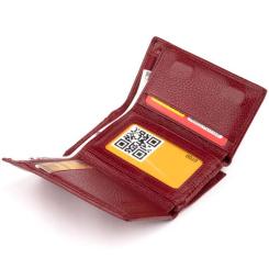 Портмоне ST Leather Из кожи Бордовое Фото 6