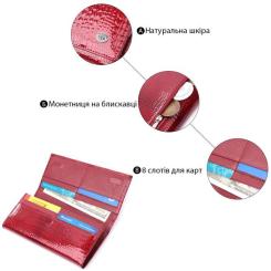 Кошелек ST Leather Из натуральной кожи Красный Фото 3