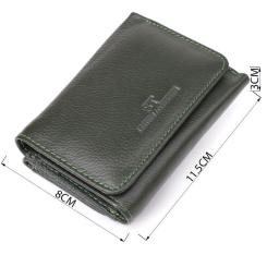 Кошелек ST Leather З натуральної шкіри Зелений Фото 2