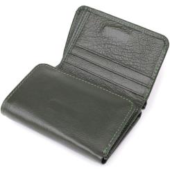 Кошелек ST Leather З натуральної шкіри Зелений Фото 4