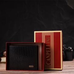 Портмоне Canpellini Из натуральной кожи Черное Фото 9