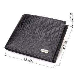 Портмоне Canpellini Из натуральной кожи Черное Фото 2