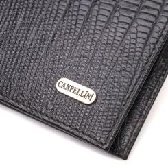 Портмоне Canpellini Из натуральной кожи Черное Фото 4