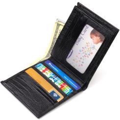 Портмоне Canpellini Из натуральной кожи Черное Фото 5