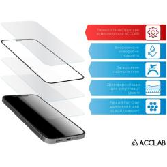 Стекло защитное ACCLAB Full Glue Apple iPhone 16E Black Фото 3