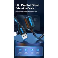 Дата кабель Vention USB 3.0 AM/AF 1.5m black Фото 5