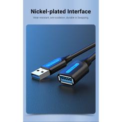 Дата кабель Vention USB 3.0 AM/AF 1.5m black Фото 6