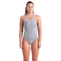 Купальник Arena Trail Swimsuit V Back 009022-520 Сірий 40 Фото