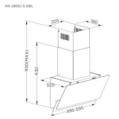 Вытяжка кухонная Pyramida NX 60 (800) S GBL Фото 5