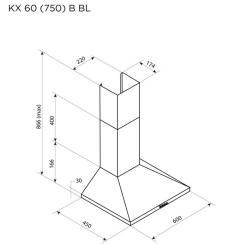 Вытяжка кухонная Pyramida KX 60 (750) B BL Фото 8