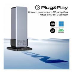 Концентратор Promate USB-C 14-in-1 Promate gegatower-60w Фото 7