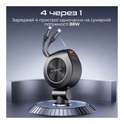 Зарядное устройство Promate USB-C + USB-A + cable USB-C + Lightning Фото 1