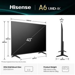 Телевизор Hisense 43A6Q Фото 4