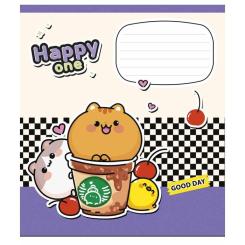 Тетрадь Школярик Happy one 18 листов клетка Фото 2