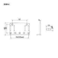Бридж для гитары Gotoh 203B-4 CK Фото 1