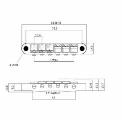 Бридж для гитары Paxphil BM015 Chrome Фото 2