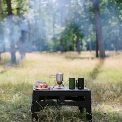 Туристический стол Tribe Camp Table Low пластиковий Olive Фото 9