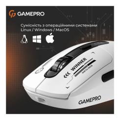 Мышка GamePro Genesis Winner Wireless/Bluetooth/USB White Фото 11