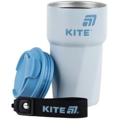 Термокружка Kite 450 мл сіро-блакитна Фото 3