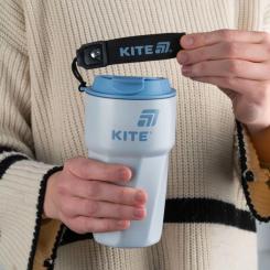 Термокружка Kite 450 мл сіро-блакитна Фото 5