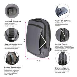 Рюкзак туристический NikiBo Ranger 16л сірий Фото 7