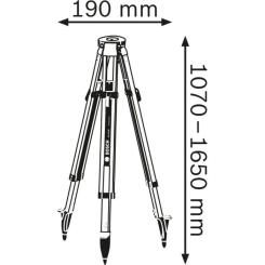 Штатив для нивелира Bosch BT170HD 5/8", 107-165см Фото 6