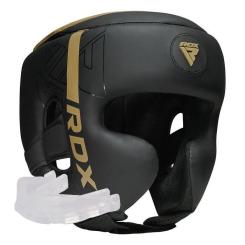Боксерский шлем RDX F6 Kara Matte Golden S Фото