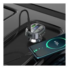 FM модулятор HOCO E70, Black, Box Фото 4