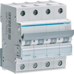 Автоматический выключатель Hager 4-п. C 25A (6kA) 4M (A) Фото