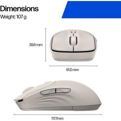 Мышка HP 400 Quiet Wireless/Bluetooth Maple Фото 8